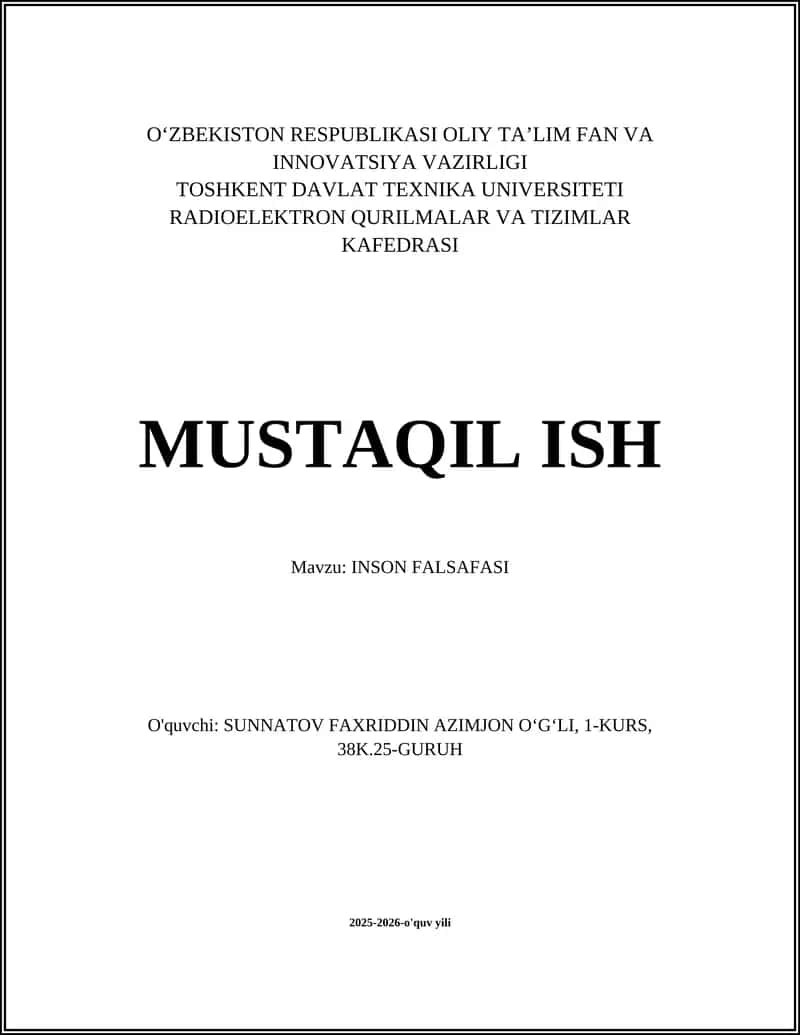 INSON FALSAFASI 1