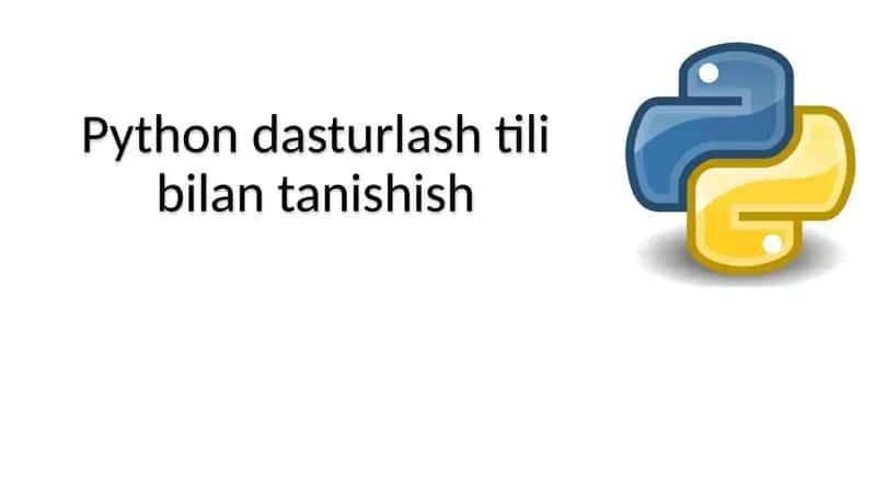 Python dasturlash tili bilan tanishish 1