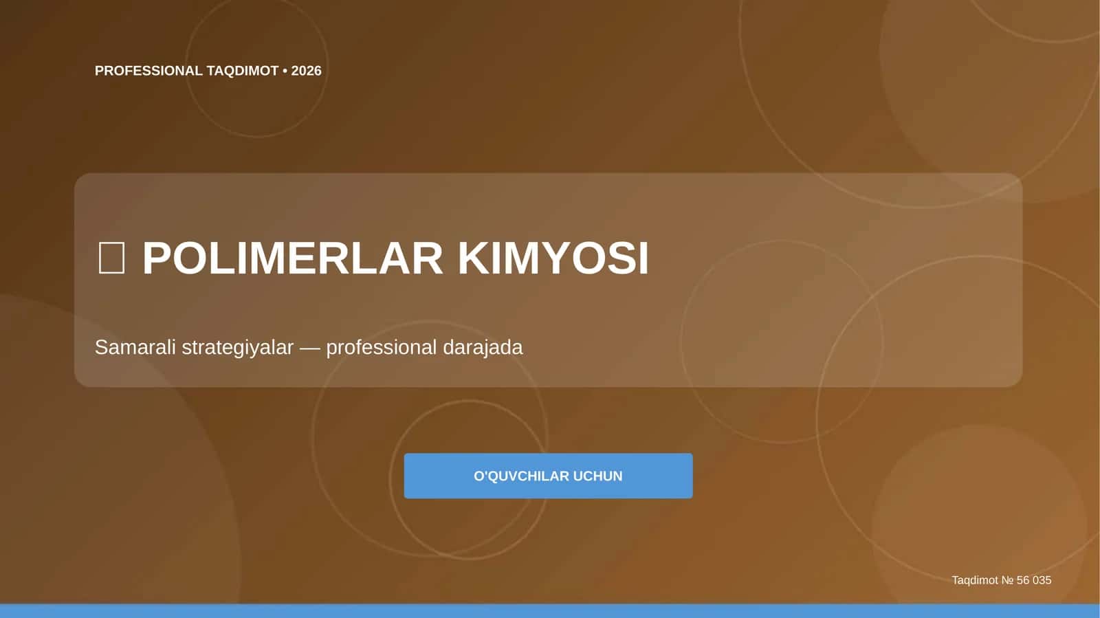 Polimerlar kimyosi: samarali strategiyalar (professional darajada) 1