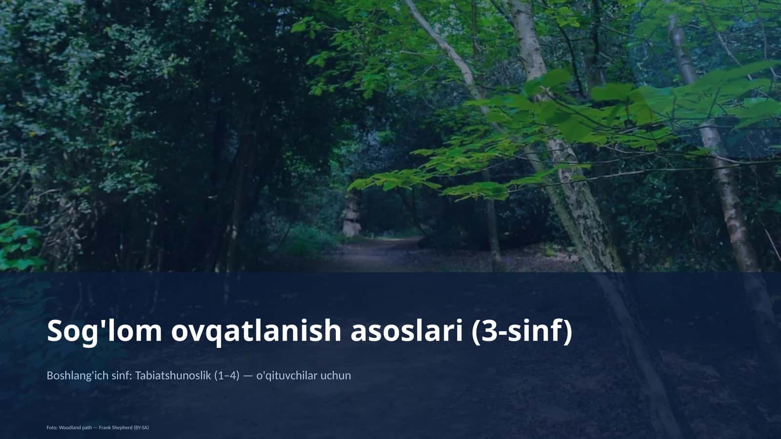 Sog'lom ovqatlanish asoslari (3-sinf) 1