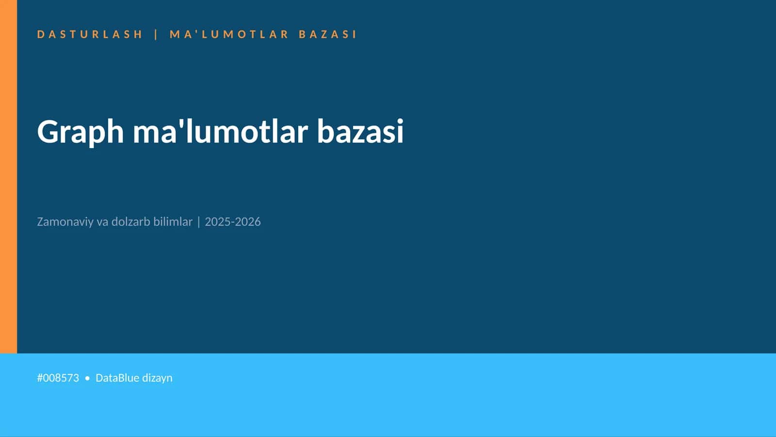 Graph ma'lumotlar bazasi 1