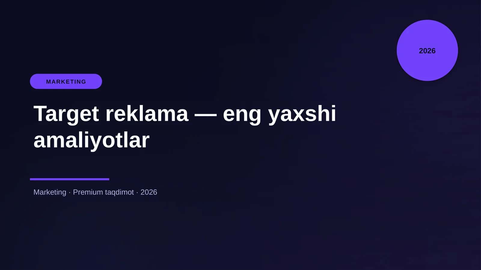 Target reklama — eng yaxshi amaliyotlar 1