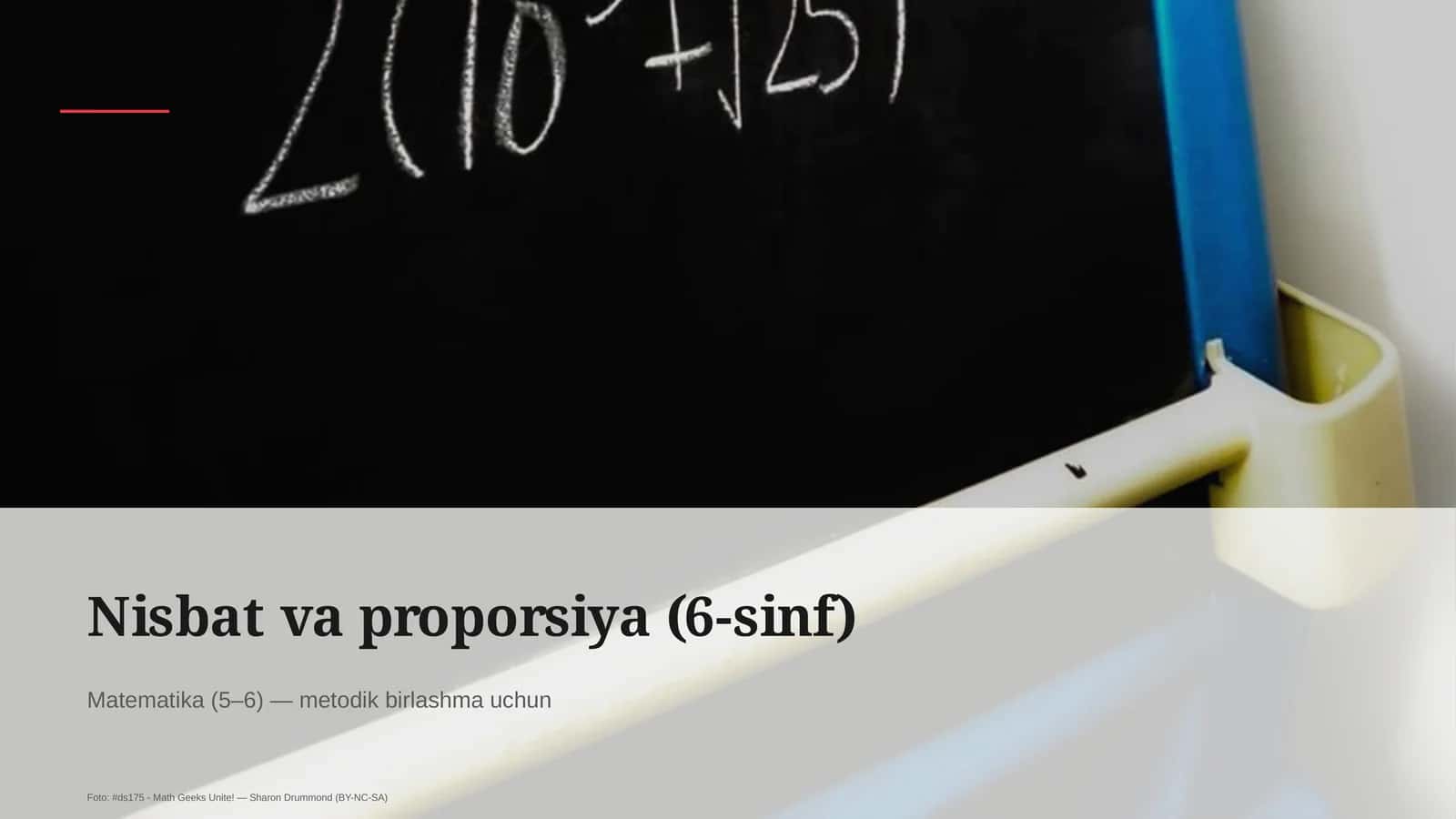 Nisbat va proporsiya (6-sinf) 1