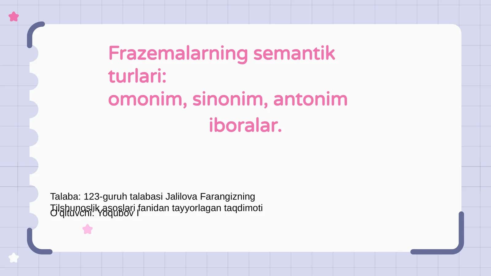 Frazemlarning Semantik Turlari haqida Kirish 1