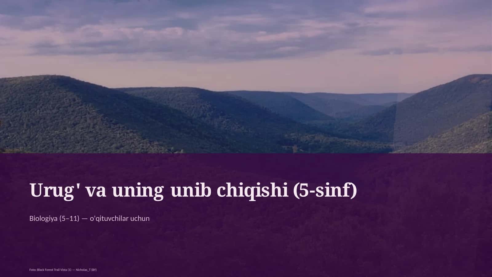 Urug' va uning unib chiqishi (5-sinf) 1