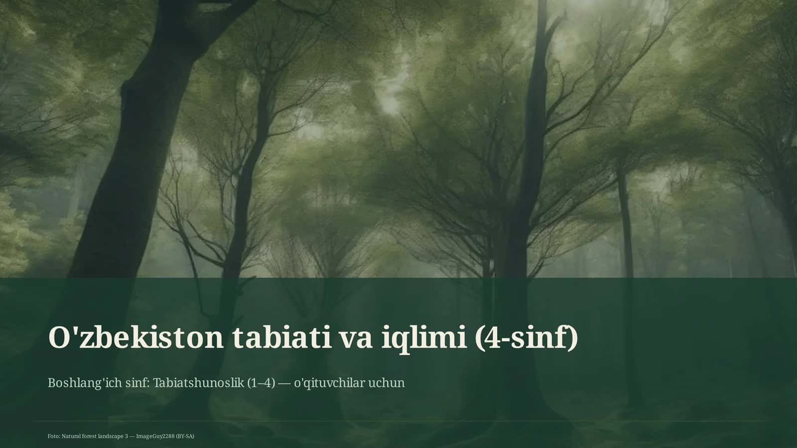 O'zbekiston tabiati va iqlimi (4-sinf) 1