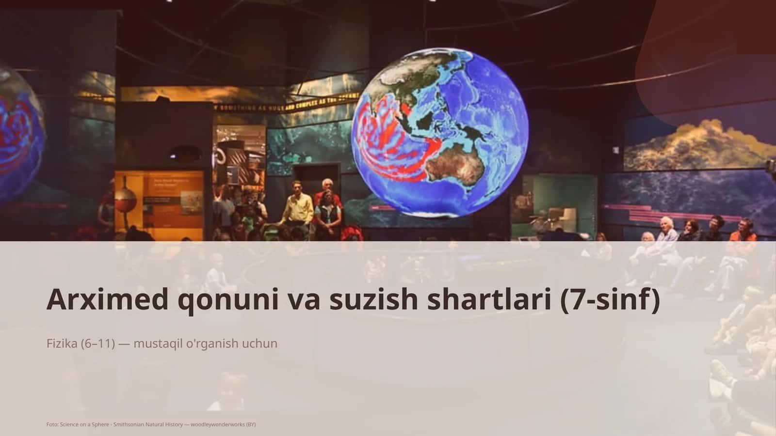 Arximed qonuni va suzish shartlari (7-sinf) 1