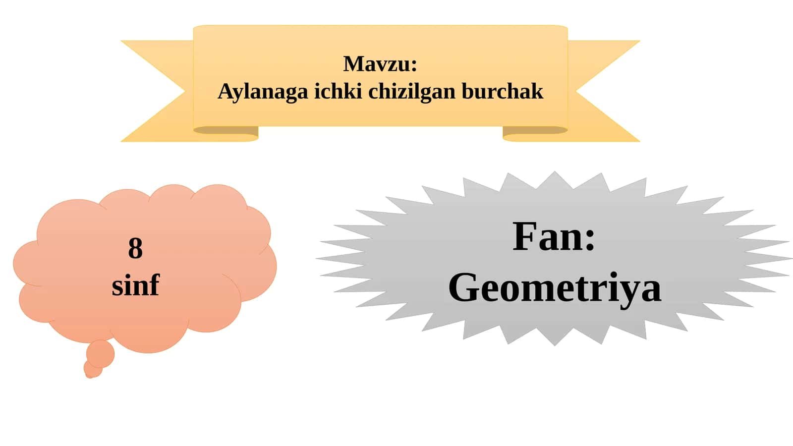Aylanaga ichkichizilgan burchak 1