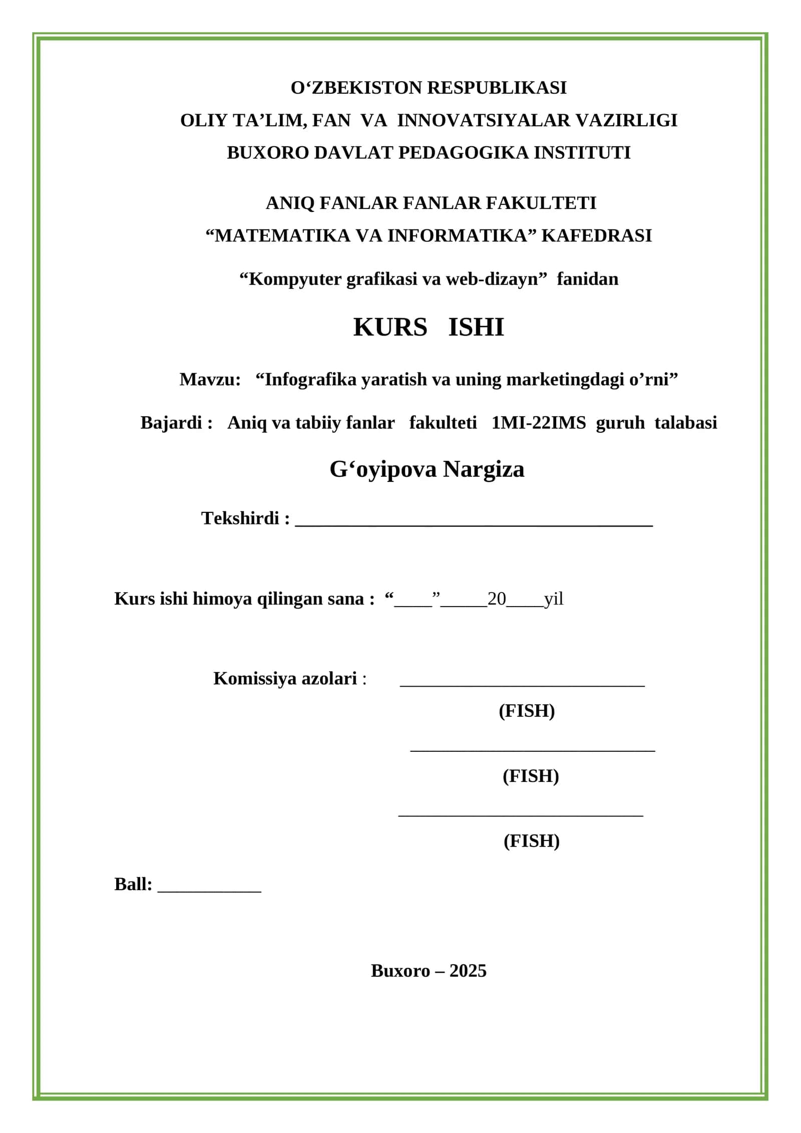 Infografika yaratish va uning marketingdagi o’rni 1