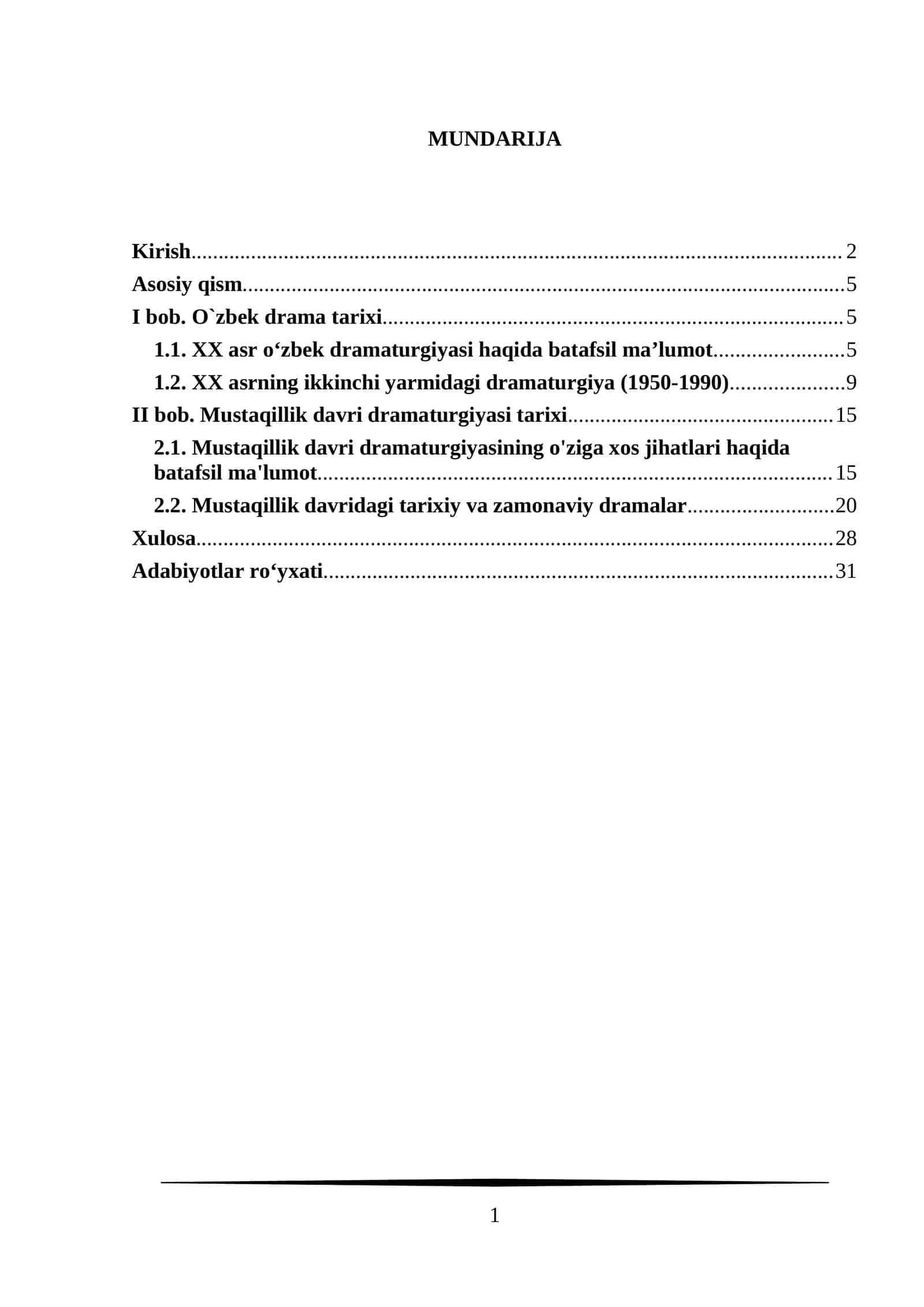 Istiqlol davri dramaturgiyasi 1