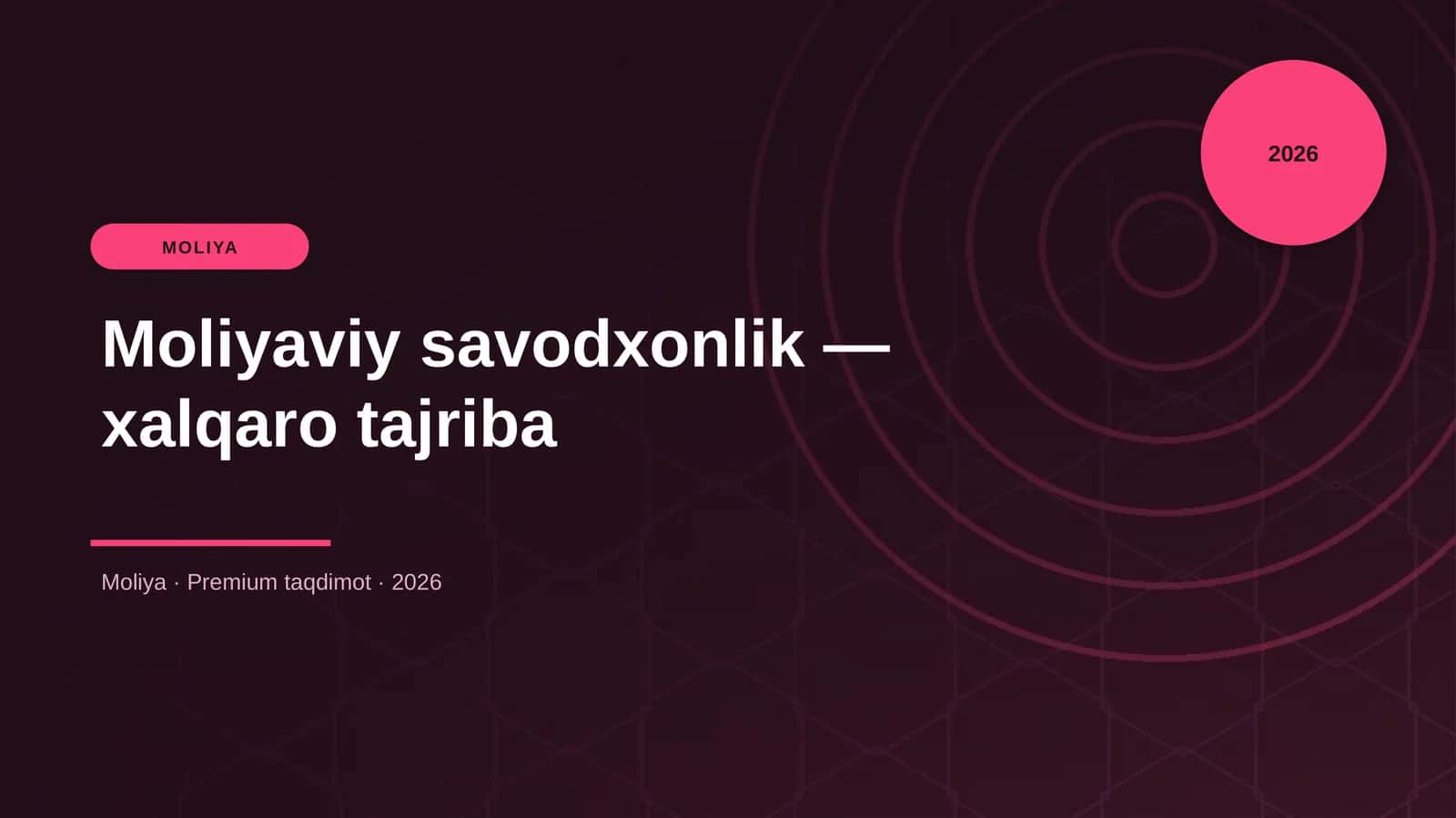 Moliyaviy savodxonlik — xalqaro tajriba 1