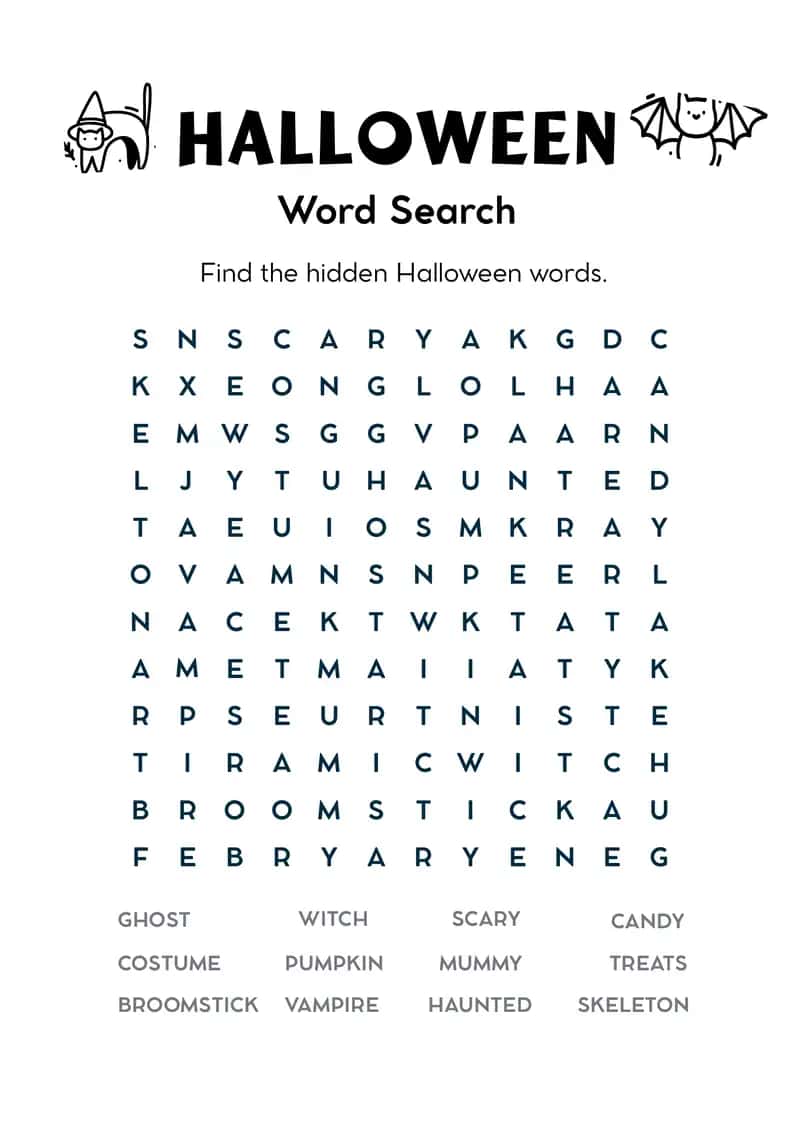 HALLOWEEN Word Search 1