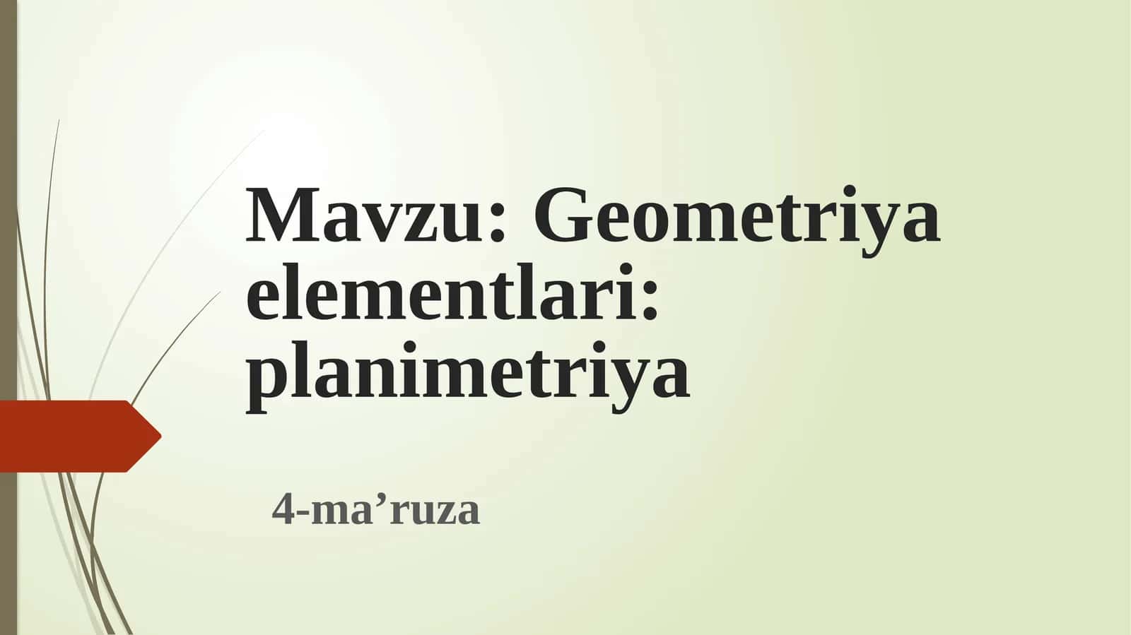 Geometriya elementlari: planimetriya 1