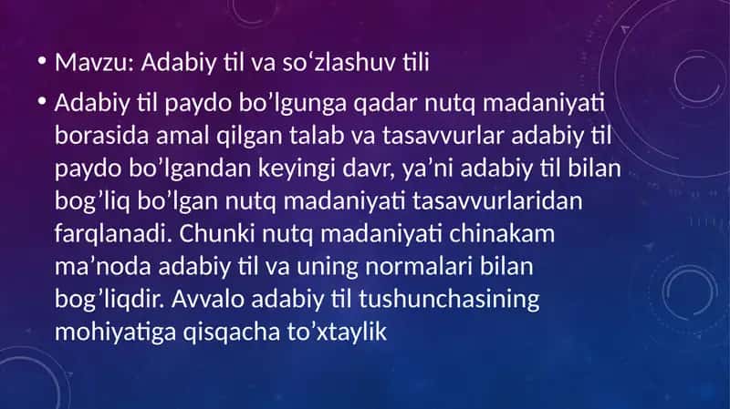Adabiy Til Haqida 1