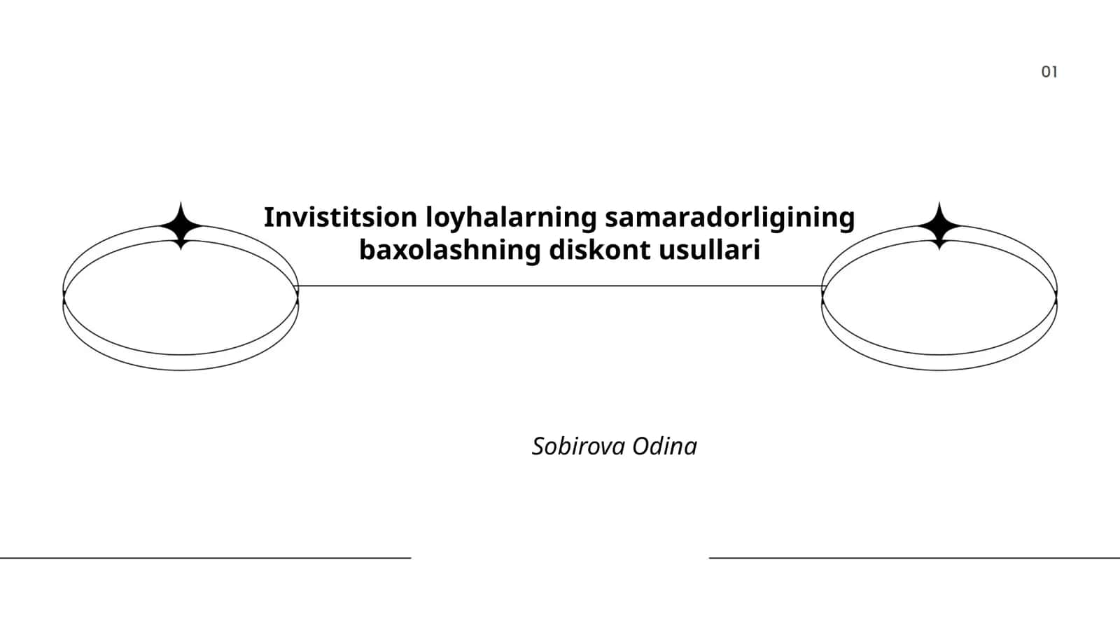 Invistitsion loyhalarning samaradorligining baxolashning diskont usullari 1