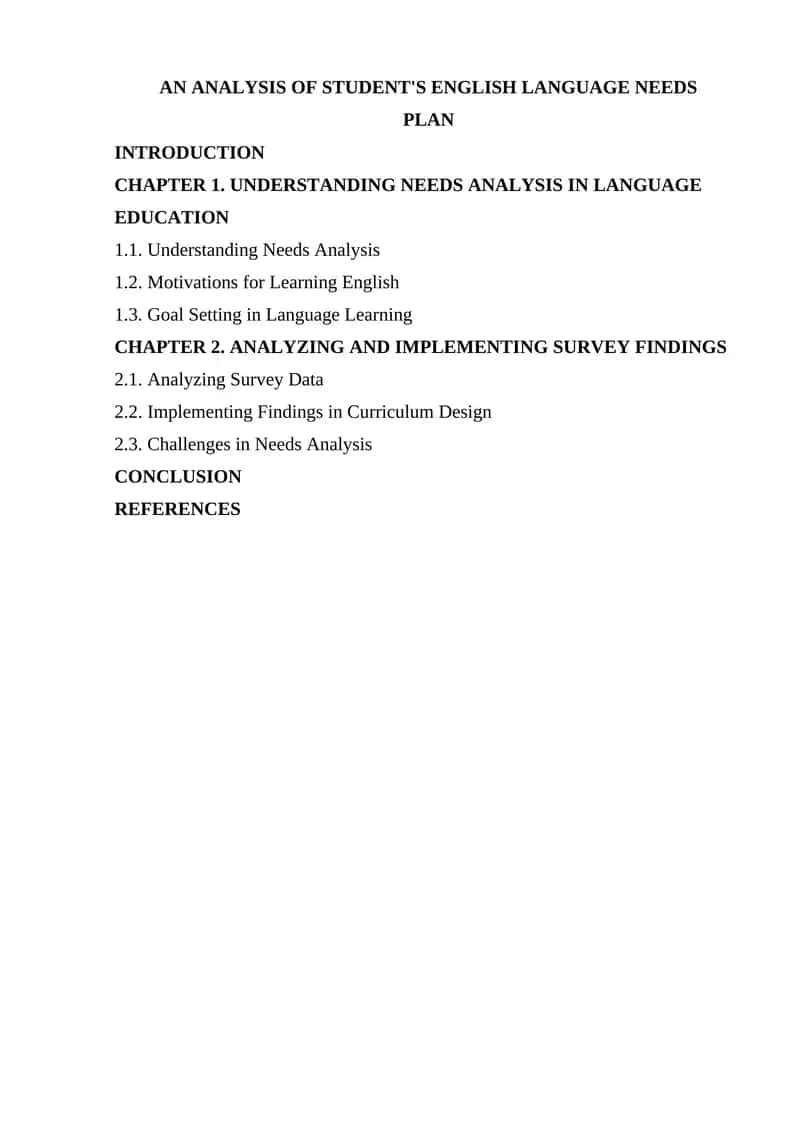 Understanding Students' Language Needs 1
