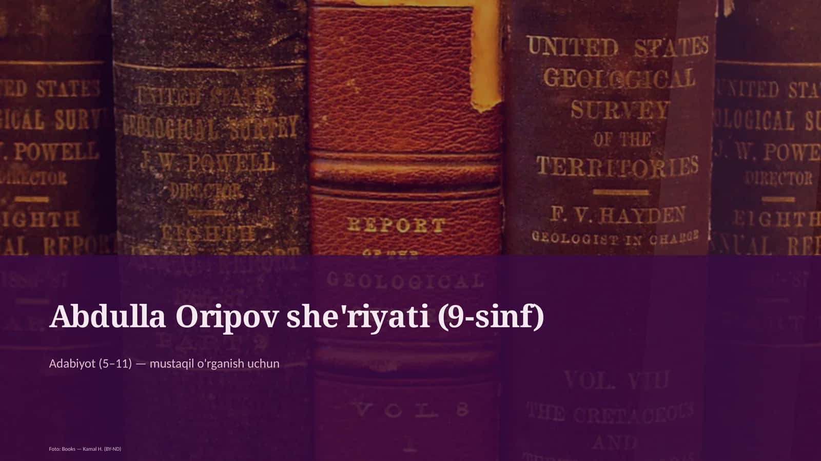 Abdulla Oripov she'riyati (9-sinf) 1