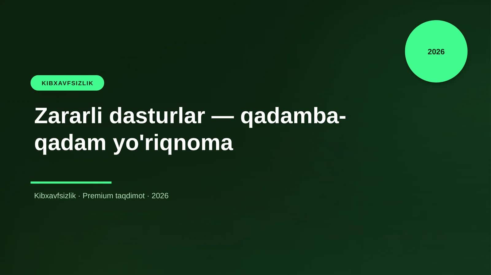 Zararli dasturlar — qadamba-qadam yo'riqnoma 1