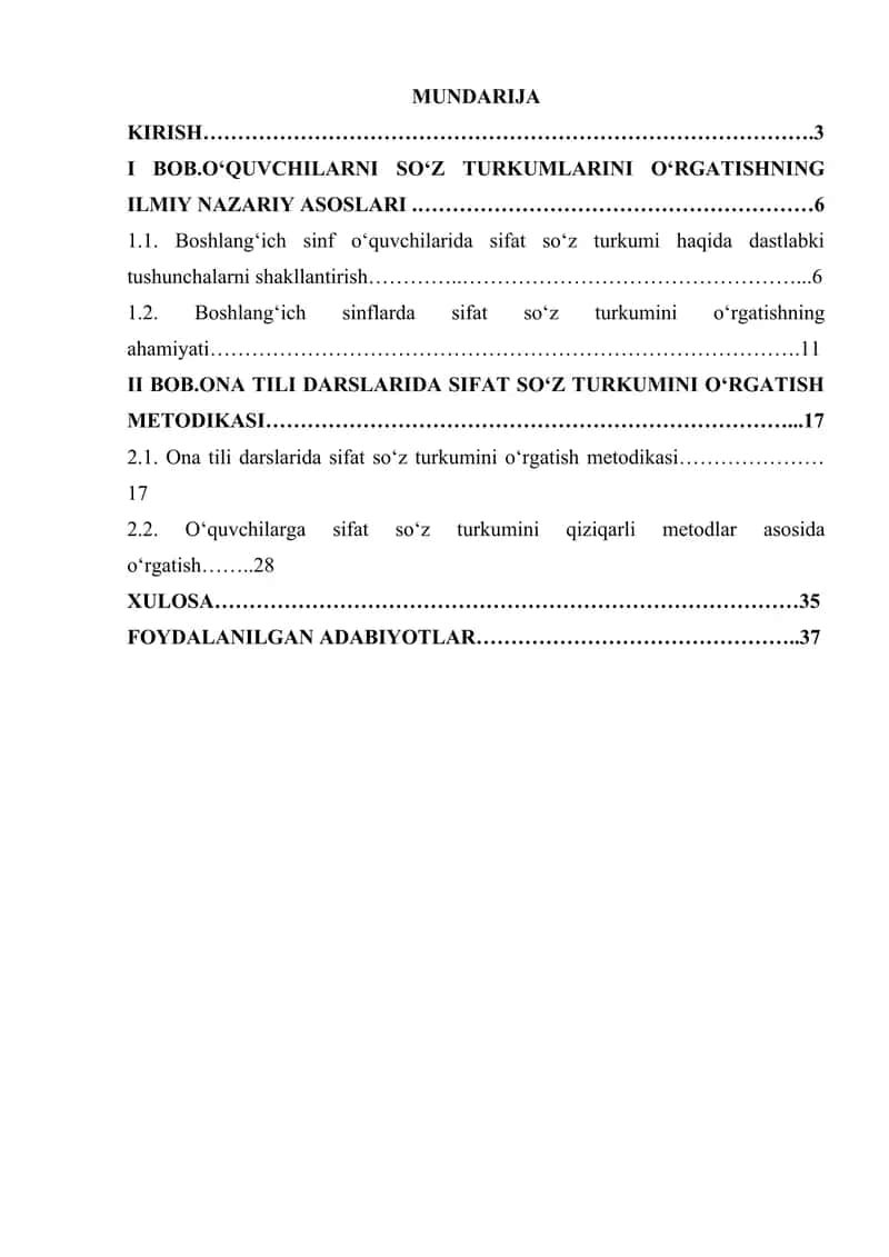 Sifat so‘z turkumi 1