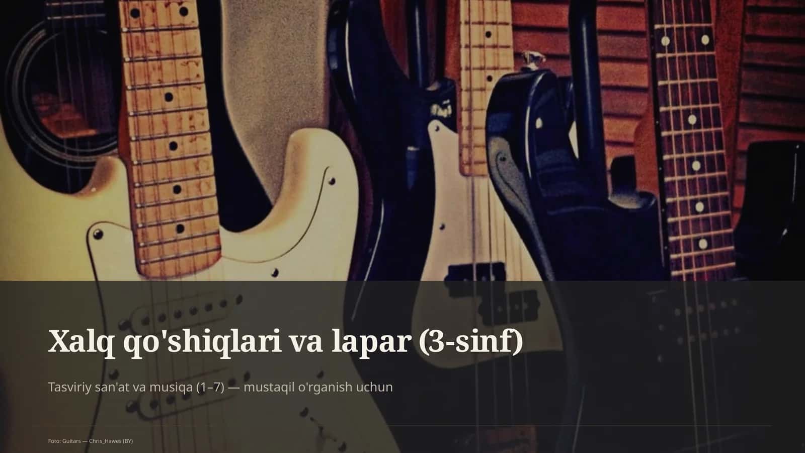 Xalq qo'shiqlari va lapar (3-sinf) 1