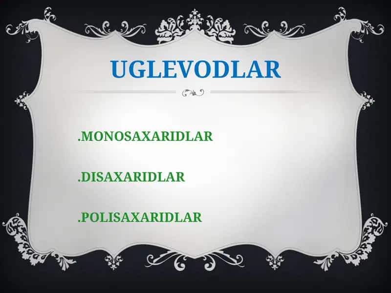 Uglevodlar 1