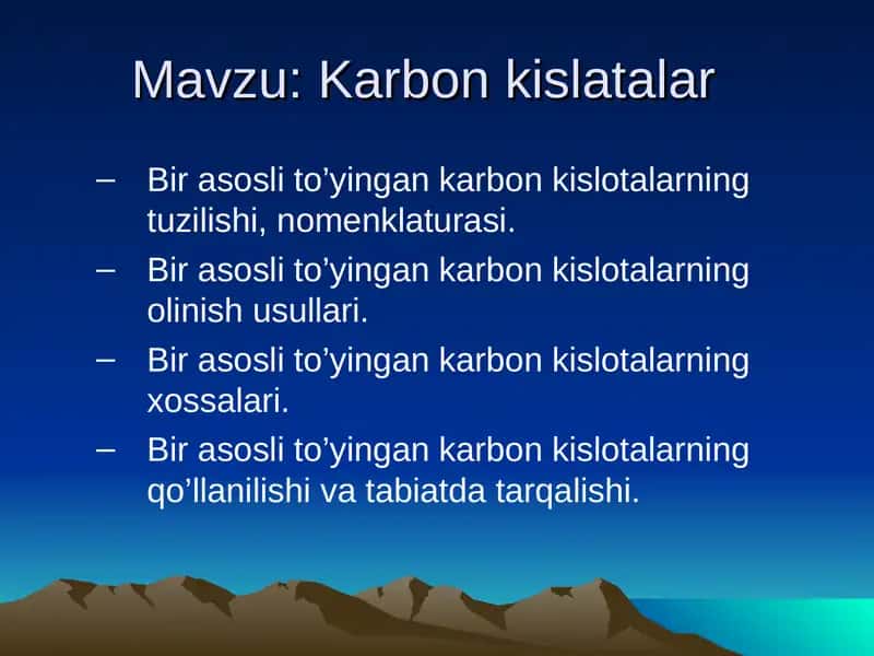 Karbon kislotalar 1