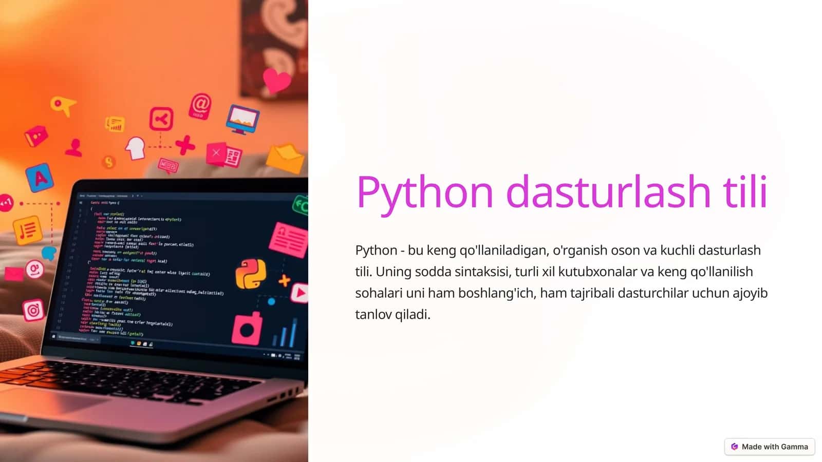 Python dasturlash tili 1