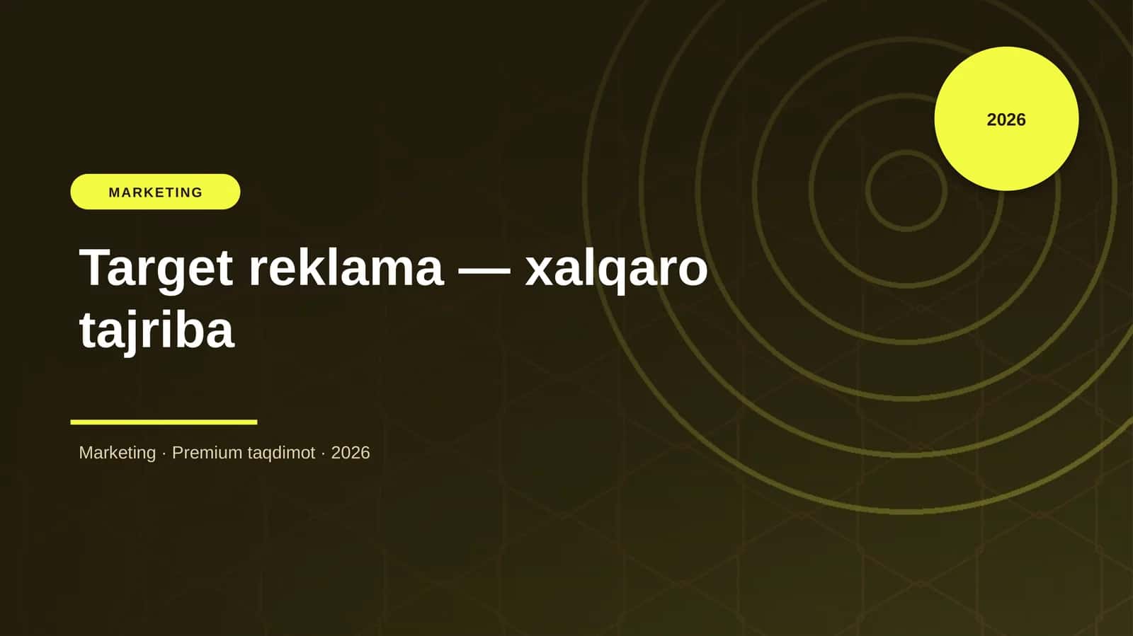 Target reklama — xalqaro tajriba 1