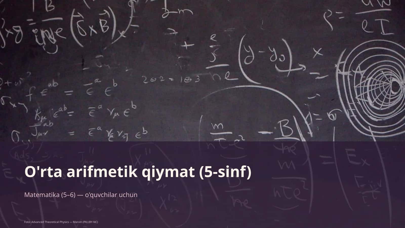 O'rta arifmetik qiymat (5-sinf) 1