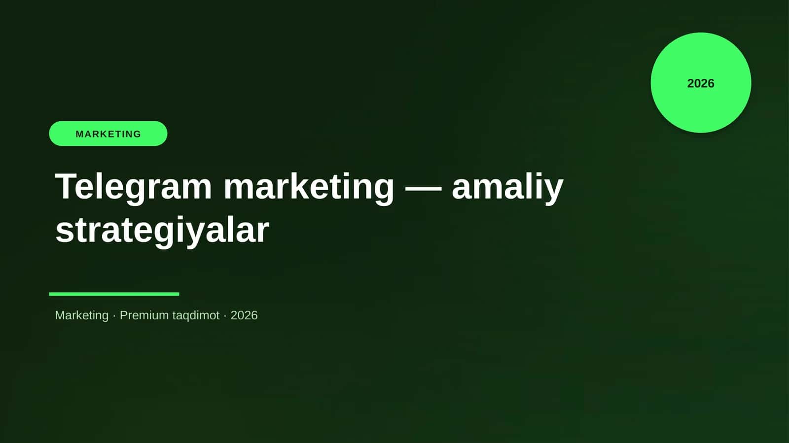Telegram marketing — amaliy strategiyalar 1