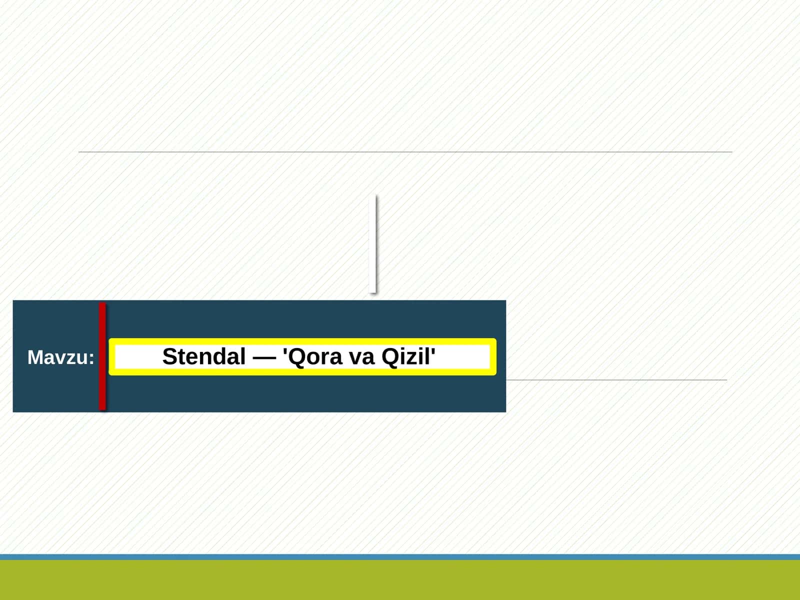 Stendal — 'Qora va Qizil' 1