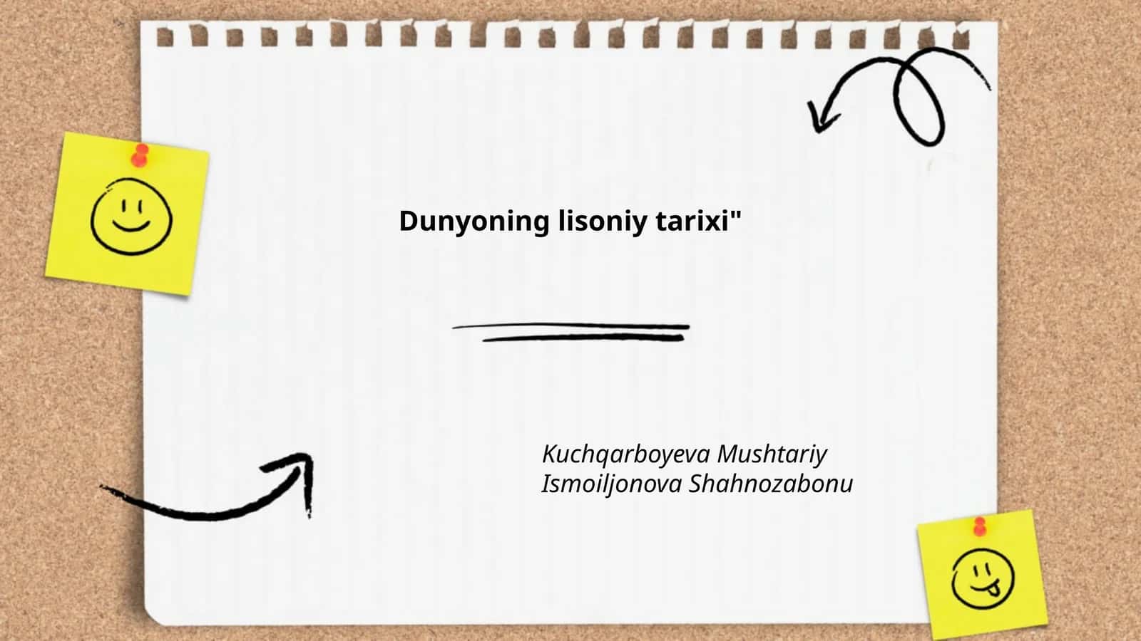 Dunyoning lisoniy tarixi 1