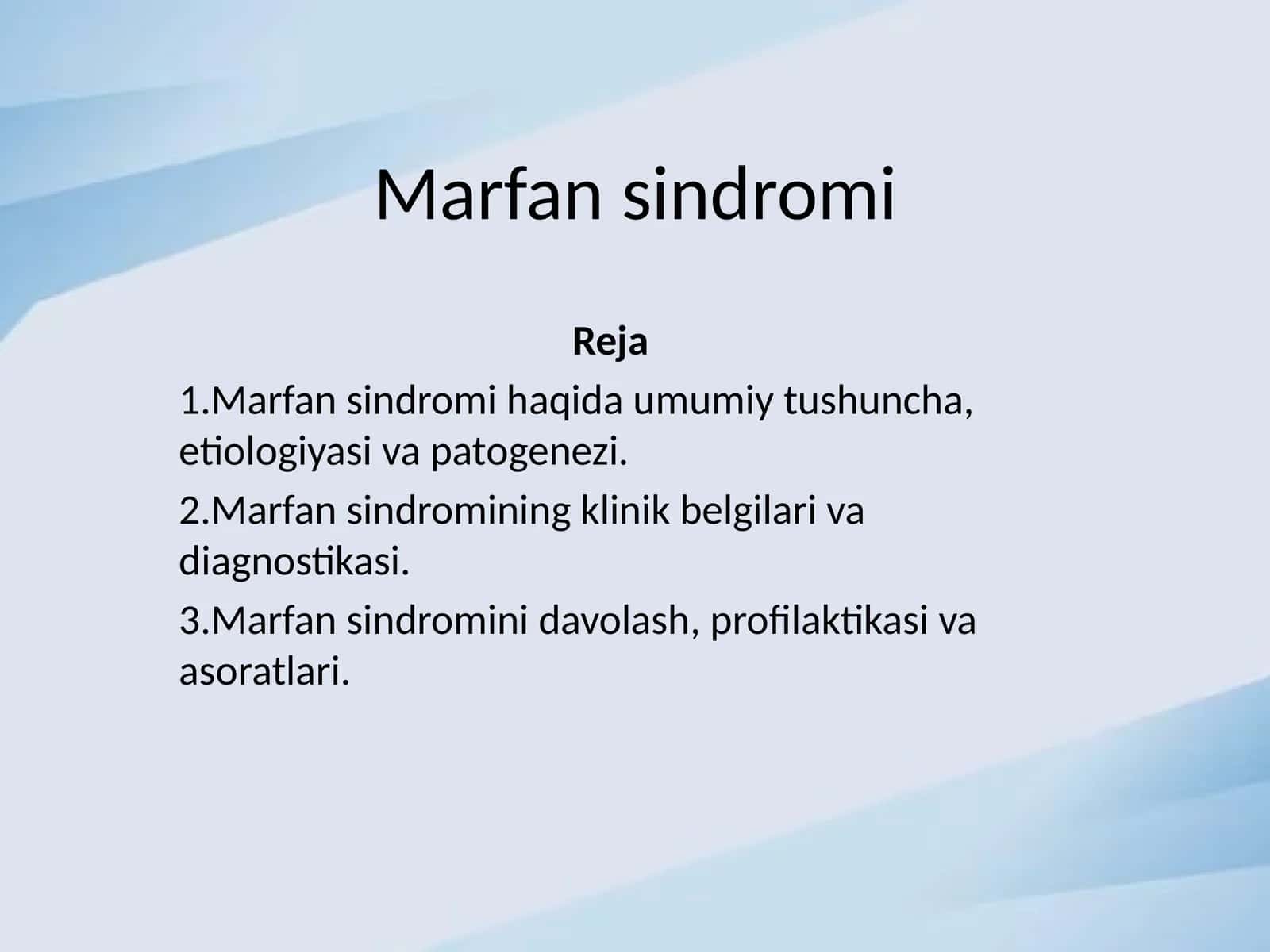 Marfan sindromi 1