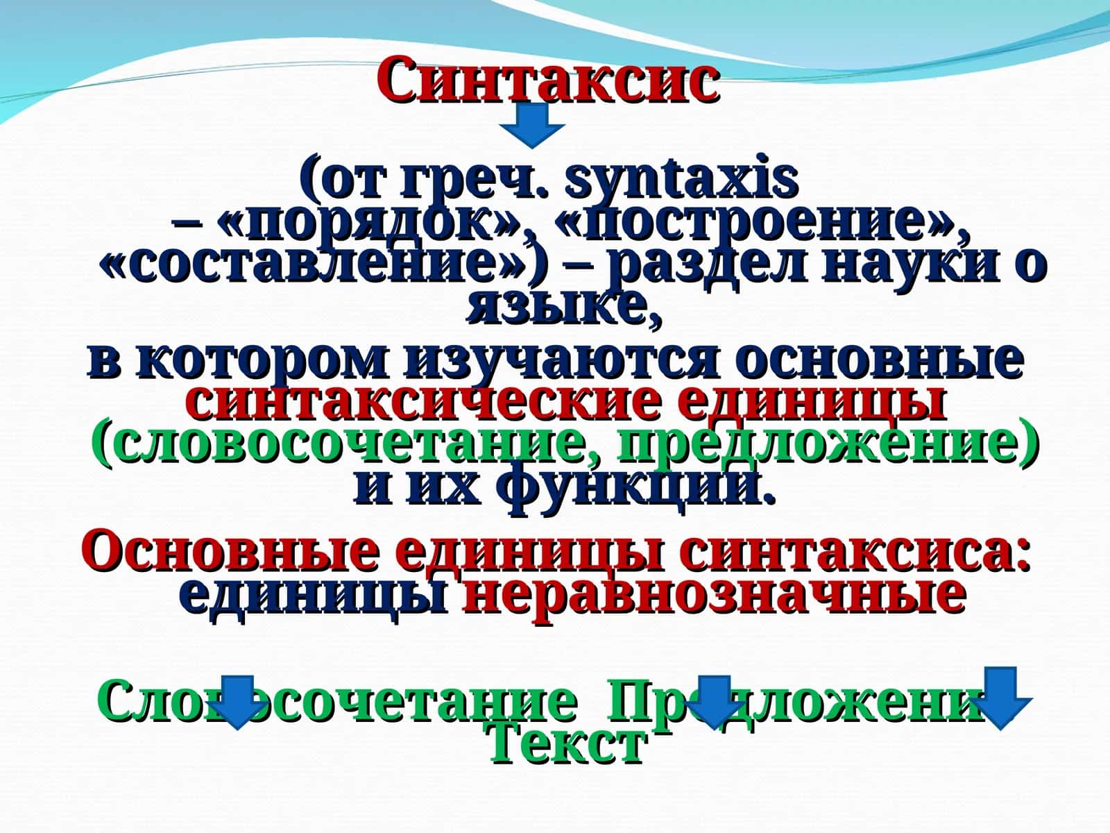 Синтаксис 1