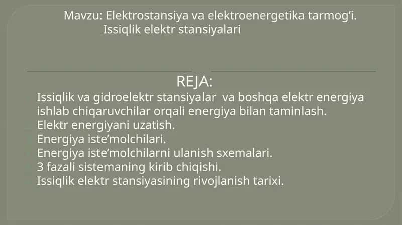 Elektrostansiyavaelektroenergetikatarmog’i 1