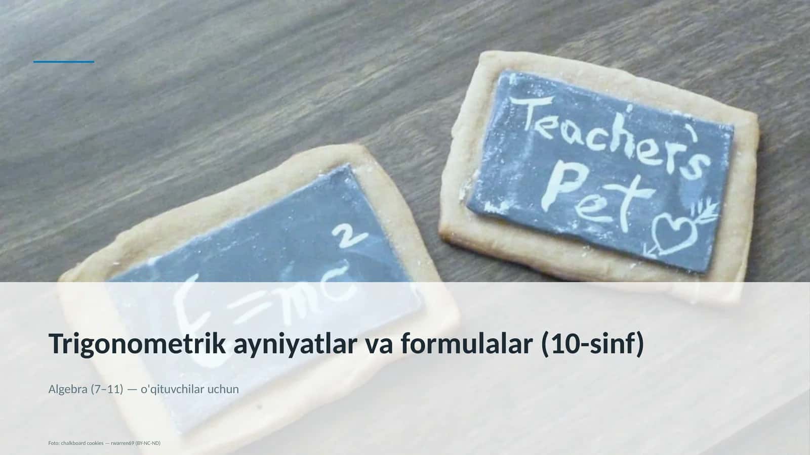 Trigonometrik ayniyatlar va formulalar (10-sinf) 1