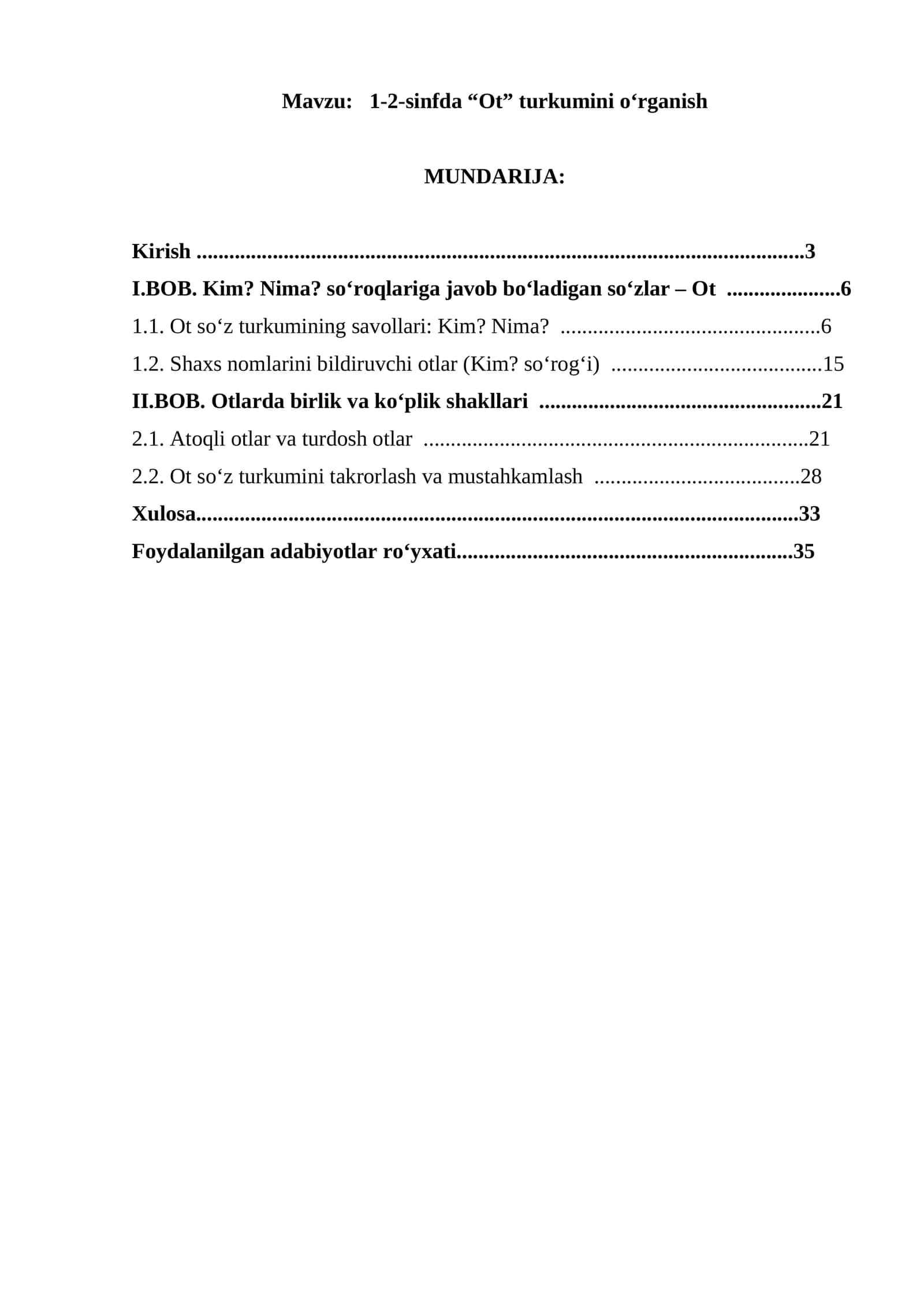 1-2-sinfda “Ot” turkumini o'rganish 1
