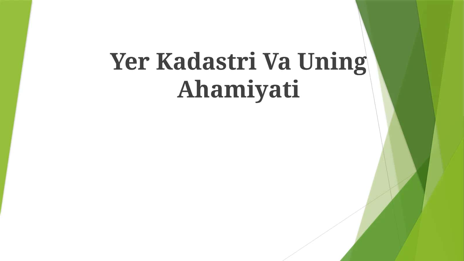 Kadastrning tarixiy rivojlanishi 1