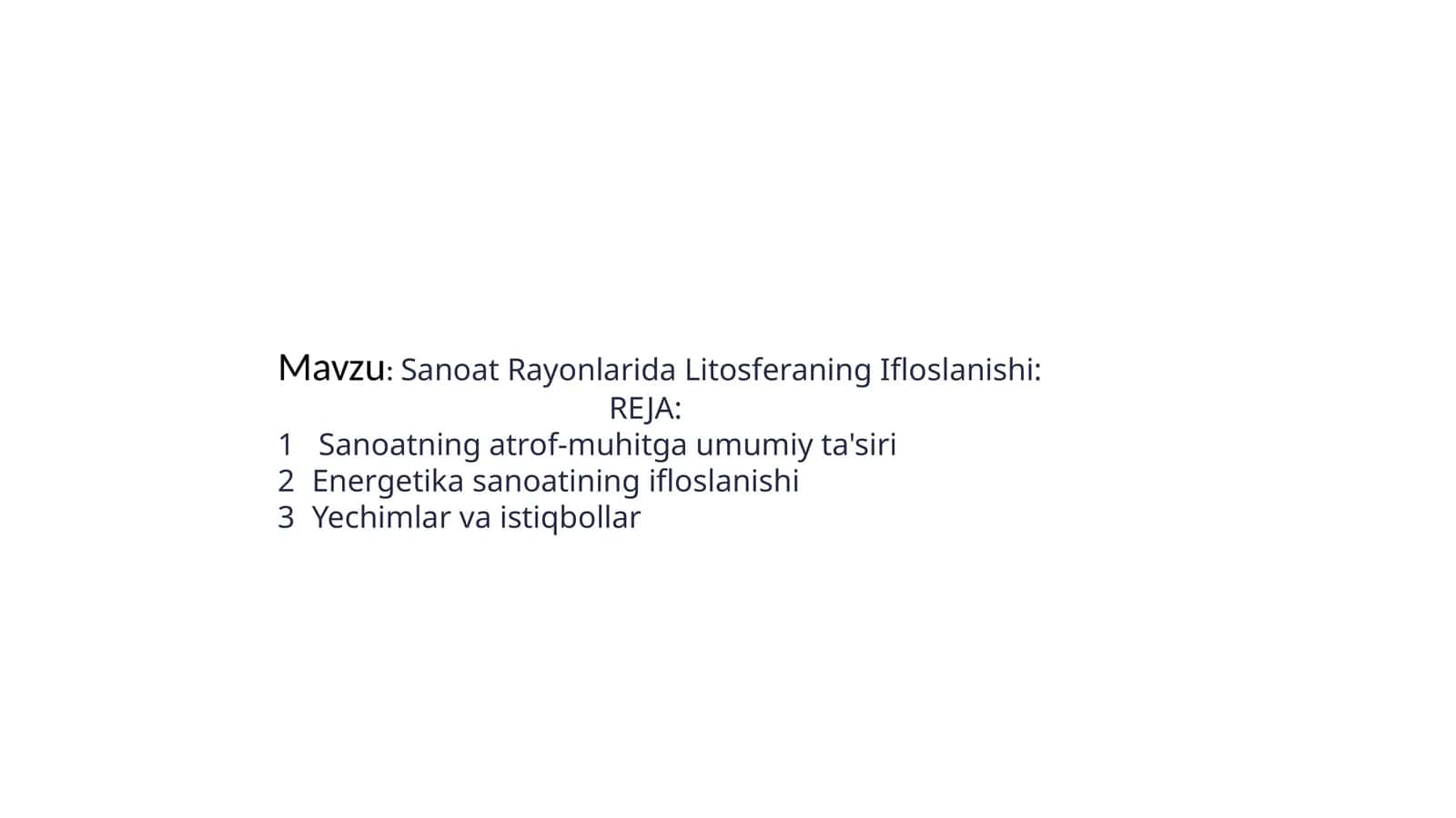 Sanoat Rayonlarida Litosferaning Ifloslanishi 1