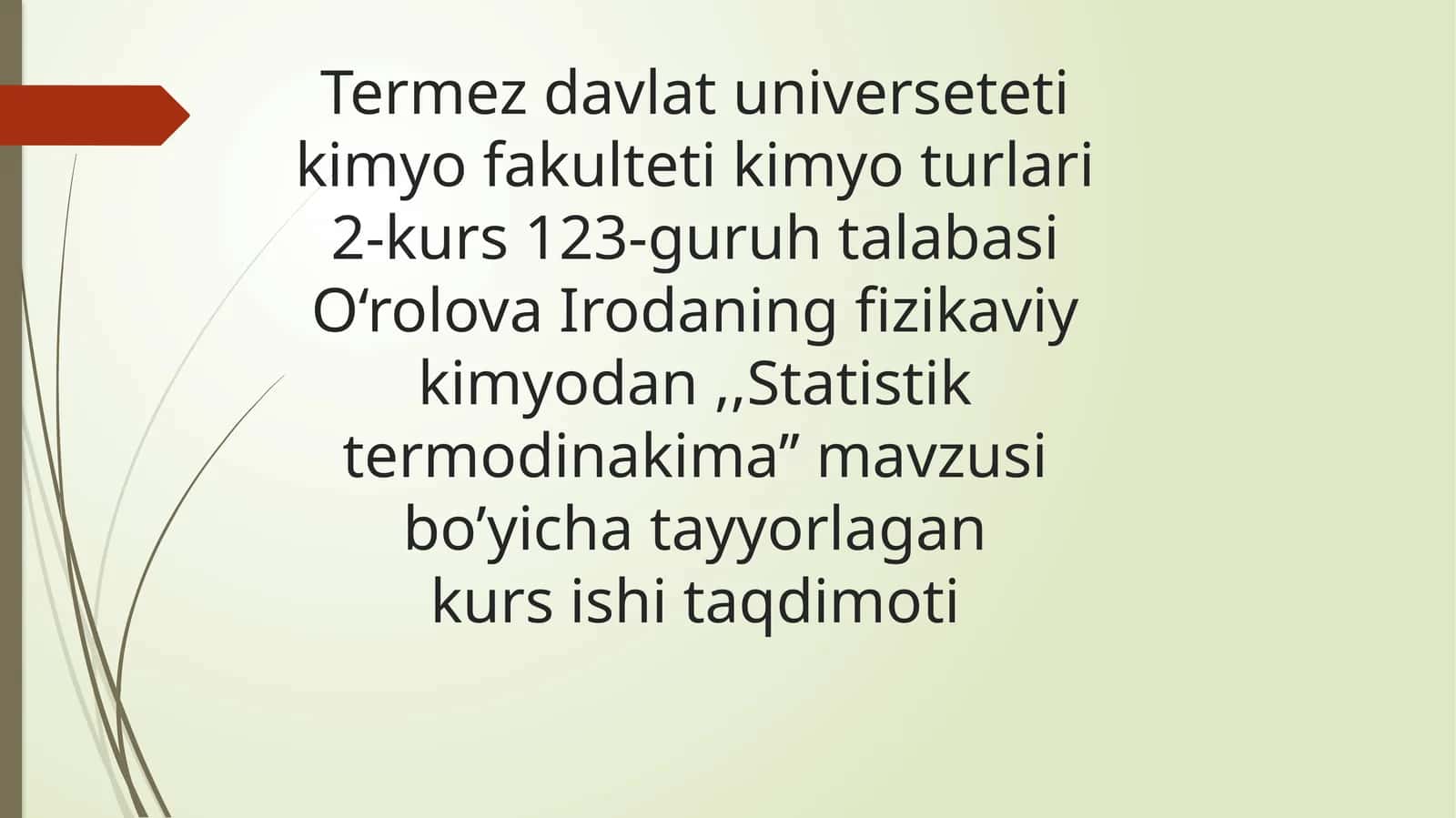 Statistik termodinamika 1