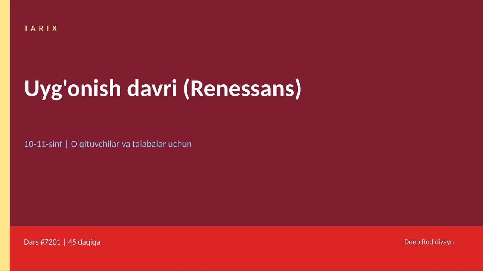 Uyg'onish davri (Renessans) 1
