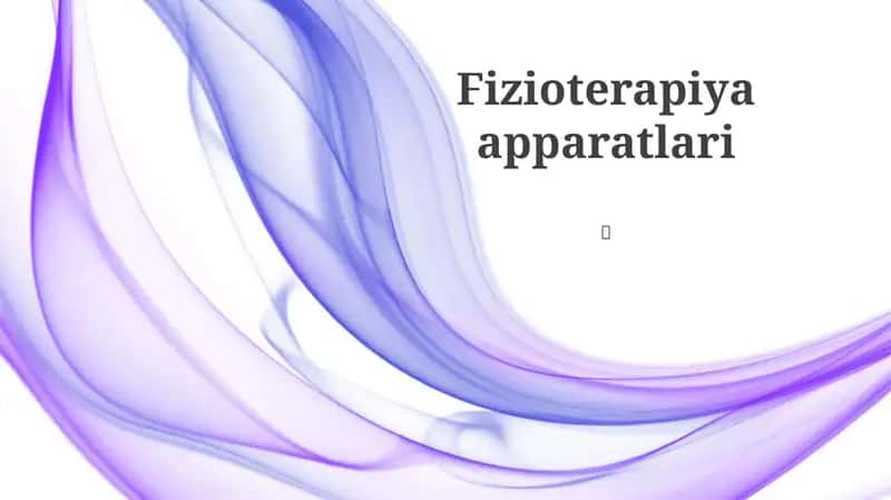 Fizioterapiya apparatlari 1