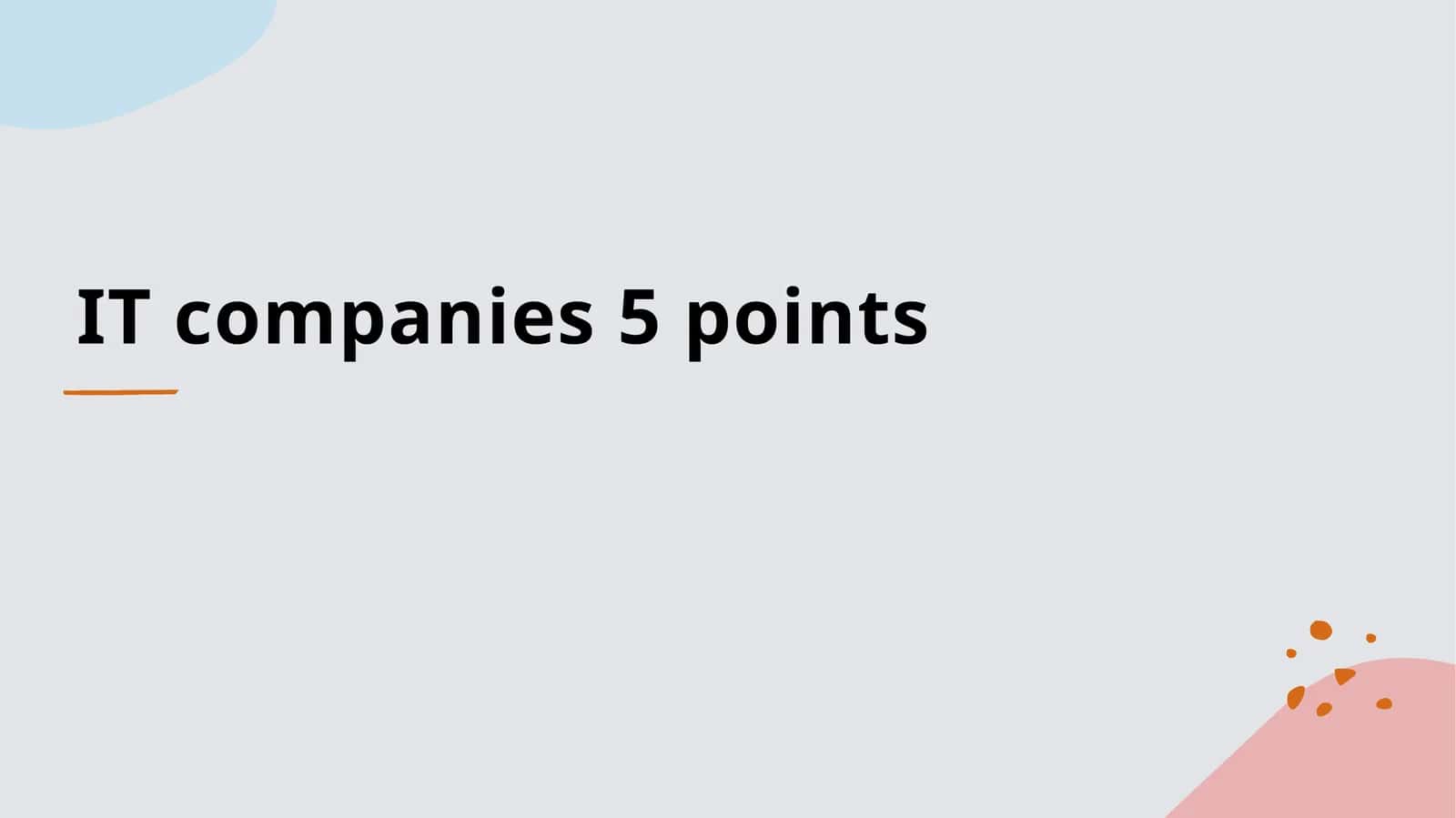 Disruptive Technologies in IT Companies 1