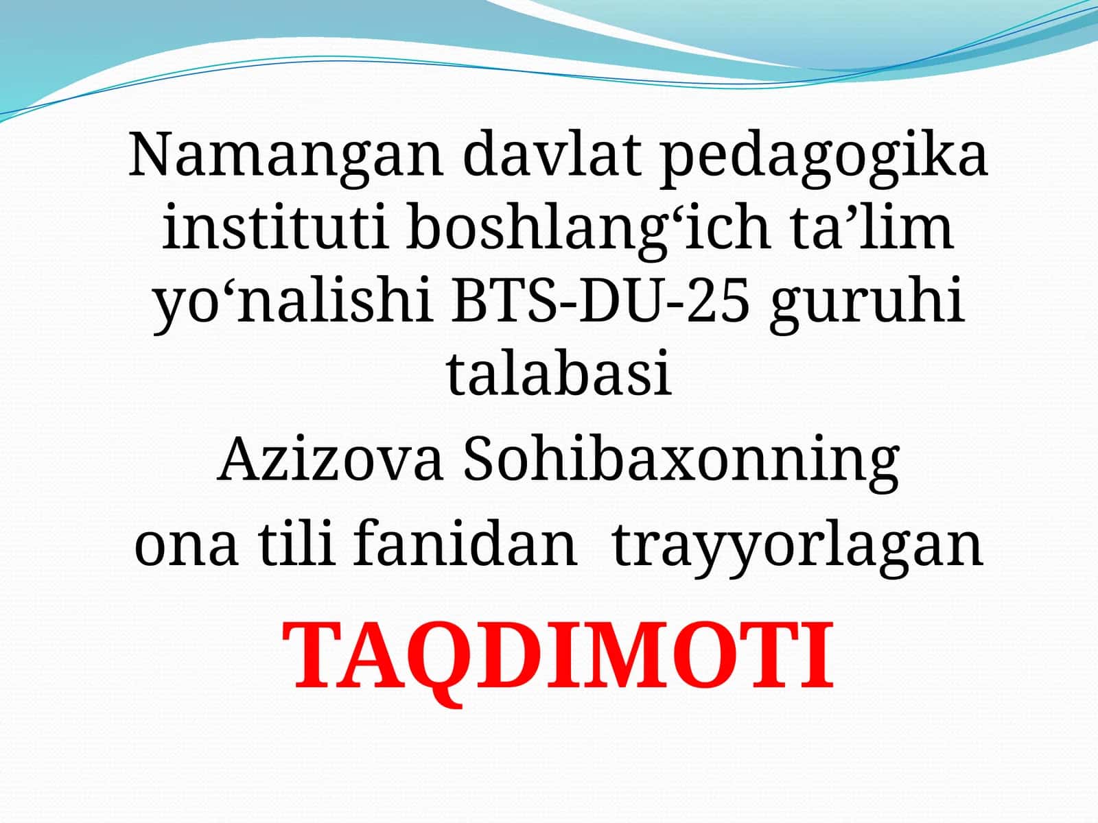SIFATNING MA`NO GURUHLARI 1