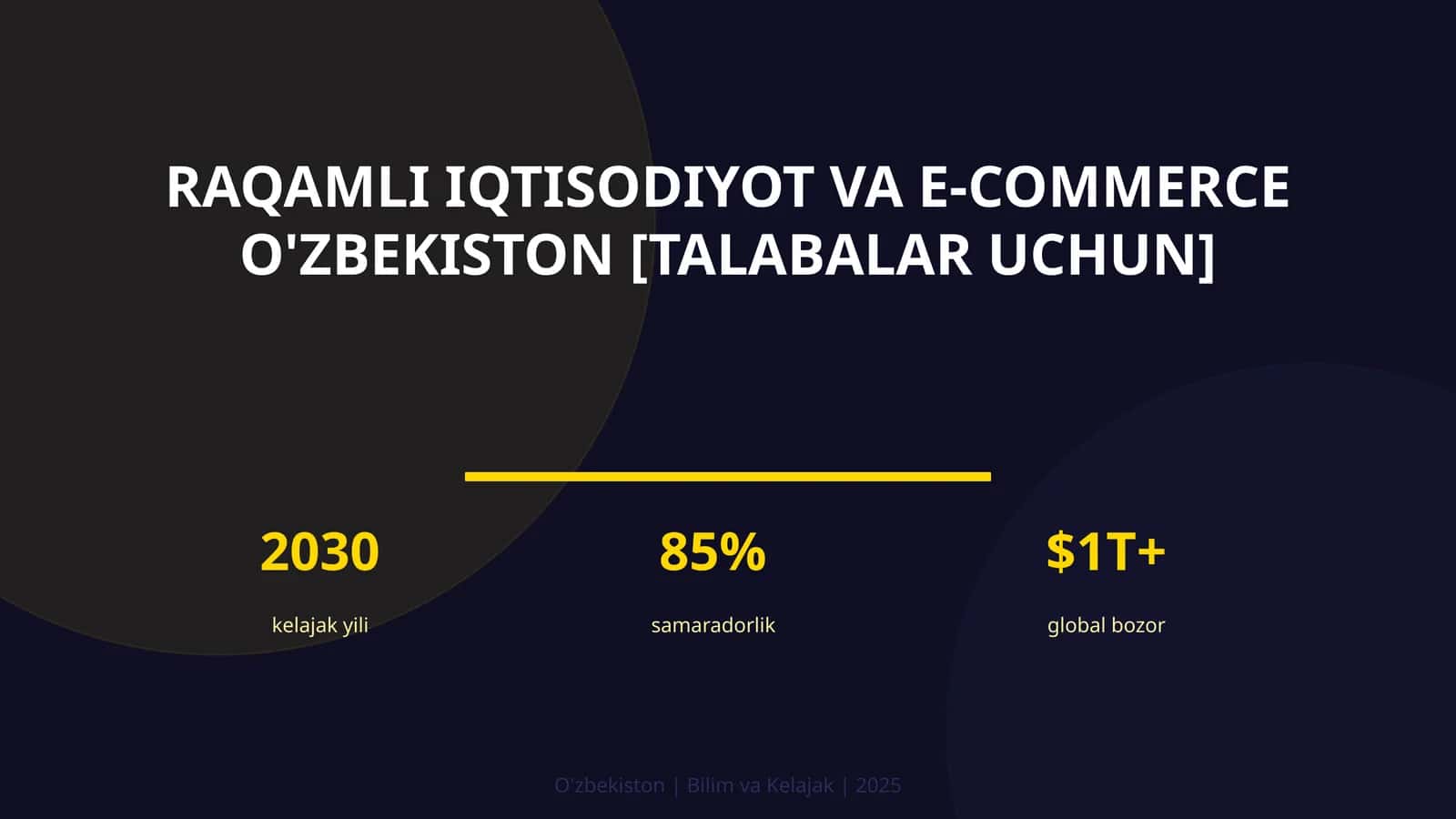 Raqamli iqtisodiyot va e-commerce O'zbekiston [talabalar uchun] 1