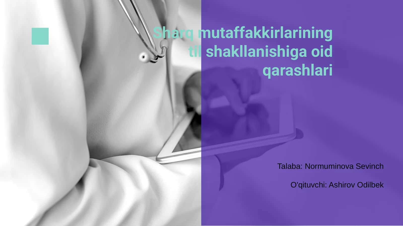 Sharq mutaffakkirlarining til shakllanishiga oid qarashlari 1