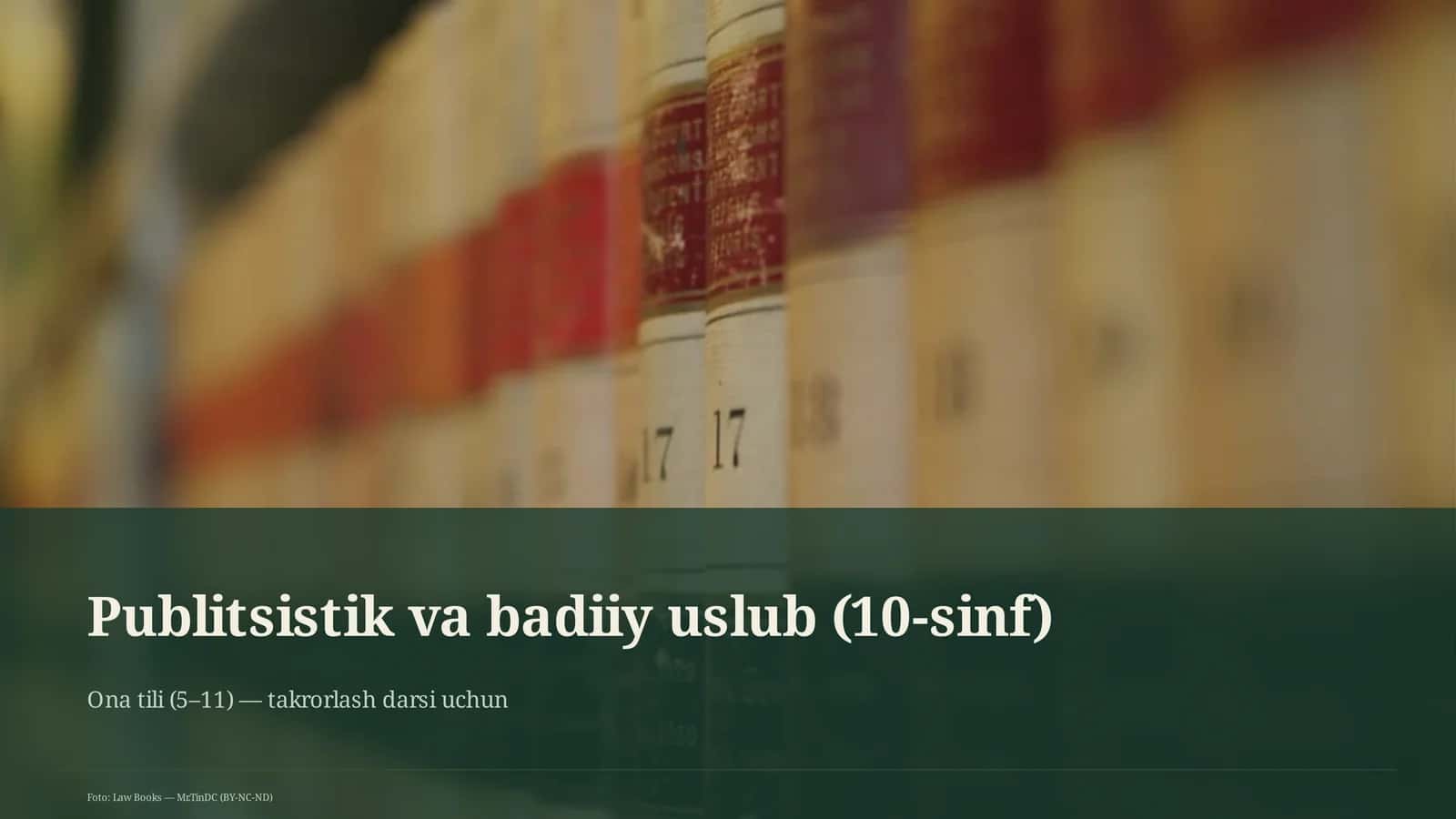 Publitsistik va badiiy uslub (10-sinf) 1