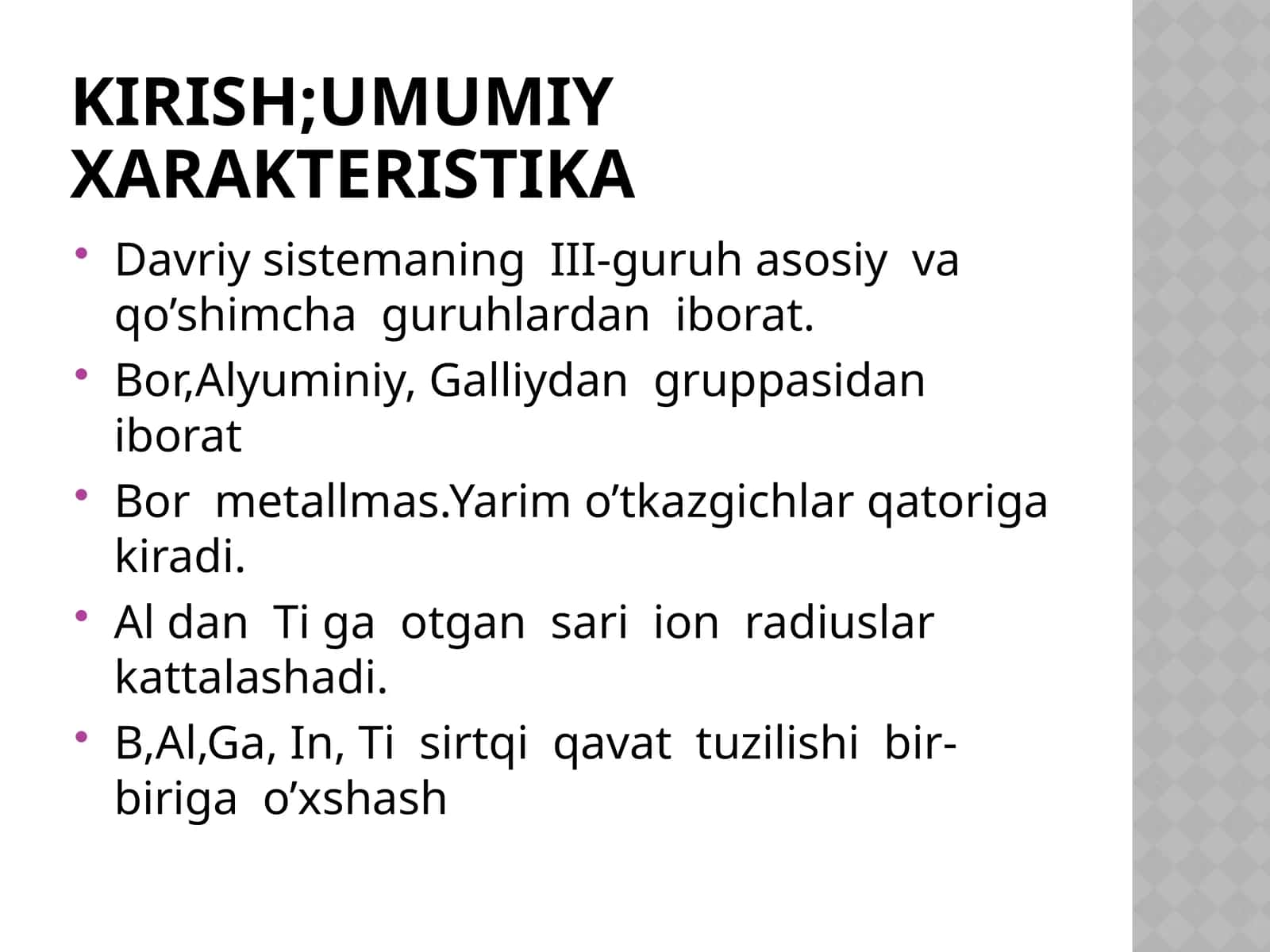 Davriy sistemaning III-guruhasi 1