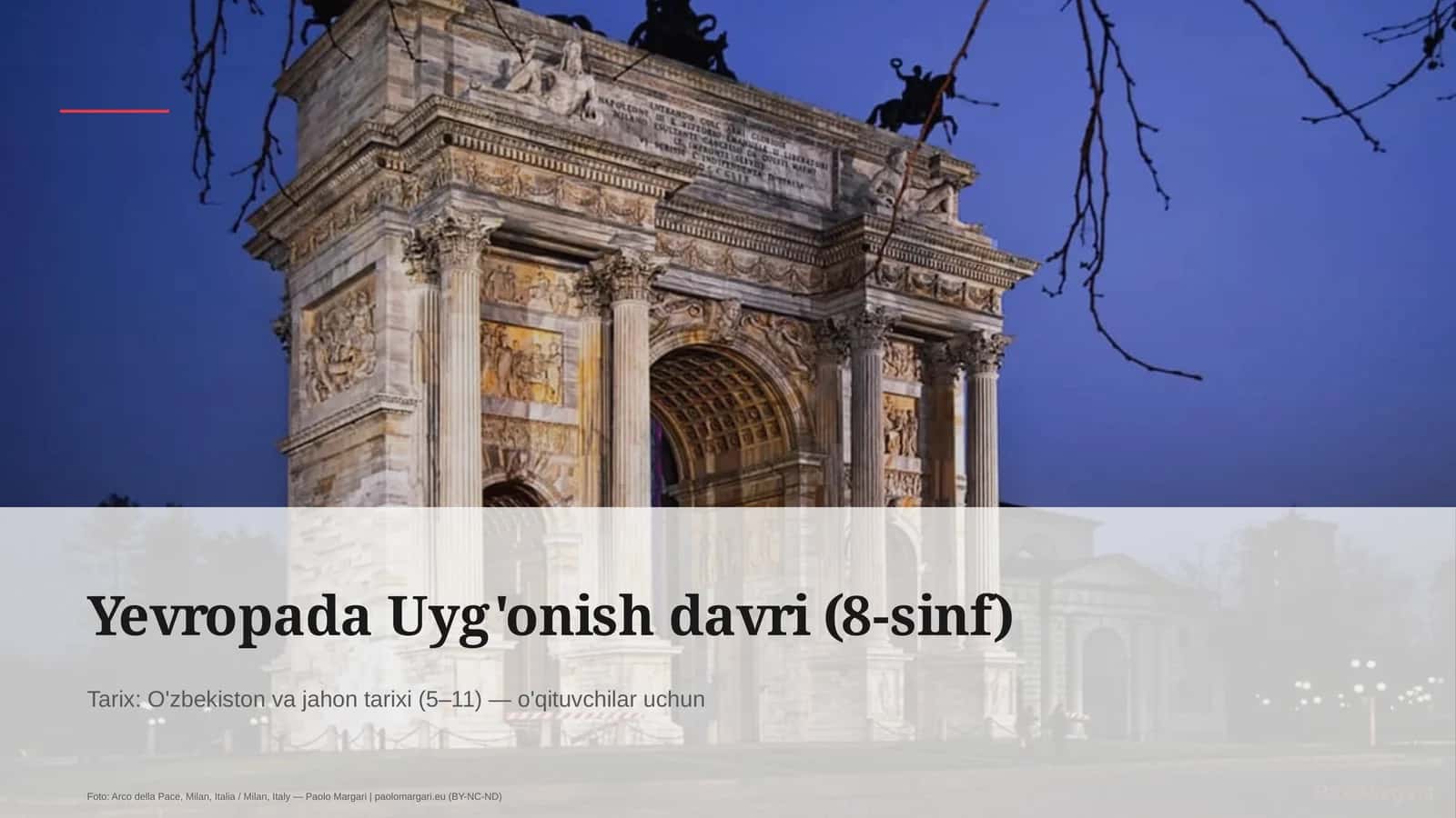 Yevropada Uyg'onish davri (8-sinf) 1