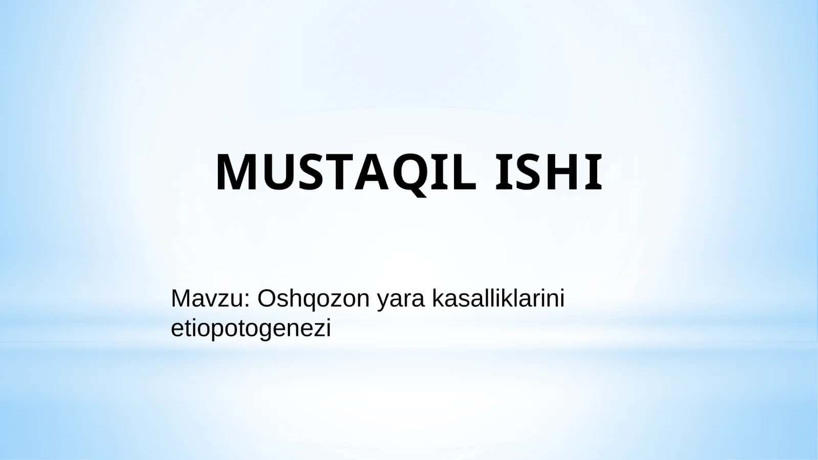Oshqozon yara kasalliklarini etiopotogenezi 1